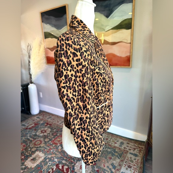 MetroStyle Corduroy Leopard Blazer - Picture 3 of 7